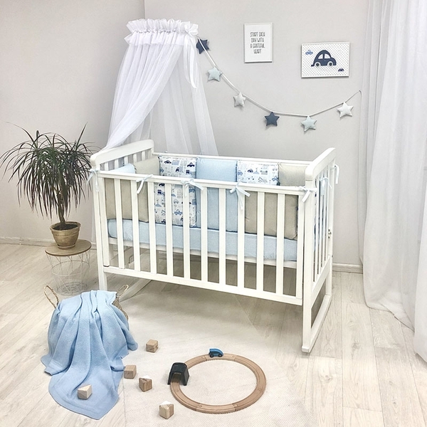 

Постельный комплект Маленькая Соня Baby Design City, 120х60 см, голубой (720108