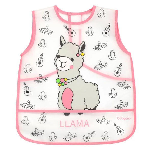 Нагрудник BabyOno Овечка, рожевий (838) - Pampik