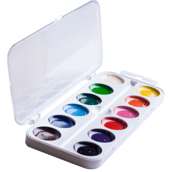 Акварельные краски ZiBi Kids Line, розовая упаковка, 12 цветов (ZB.6544-10) - Pampik - 2