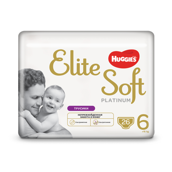 Підгузки-трусики Huggies Elite Soft Platinum Mega 6 (від 15 кг), 26 шт. - Pampik - 2