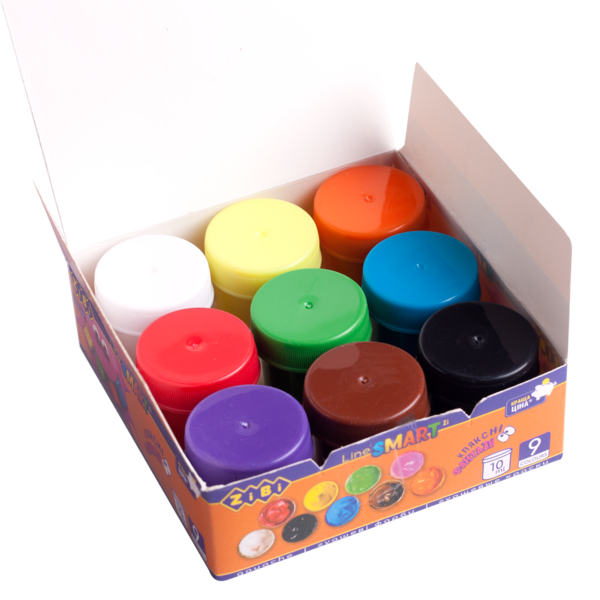 Гуаш ZiBi Smart Line, 9 кольорів (ZB.6652) - Pampik - 2