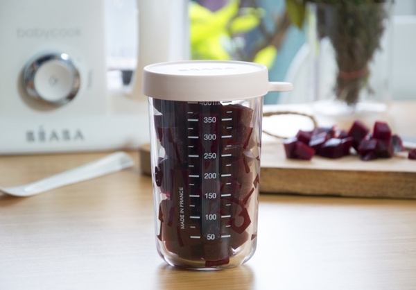 Контейнер стеклянный для хранения Beaba Babycook, 400 мл, розовый (912693) - Pampik - 2