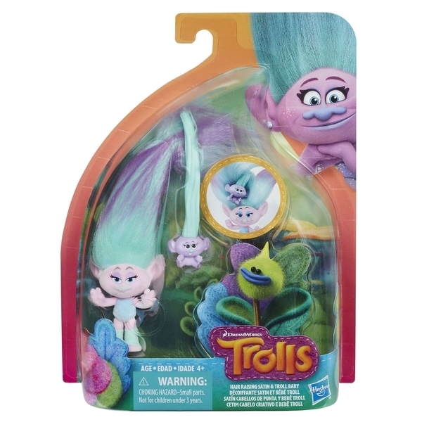 

Игровой набор Hasbro Trolls Hair Raising Satin With Baby (C1300