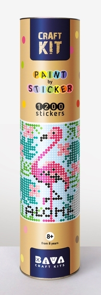 Картина за номерами стікерами в тубусі Умняшка Фламінго (1 777) - Pampik - 2