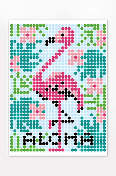 Картина за номерами стікерами в тубусі Умняшка Фламінго (1 777) - Pampik - 3