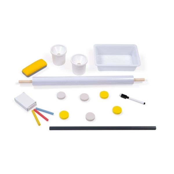 Деревянный двусторонний мольберт Janod серый с желтым (J09630) - Pampik - 5