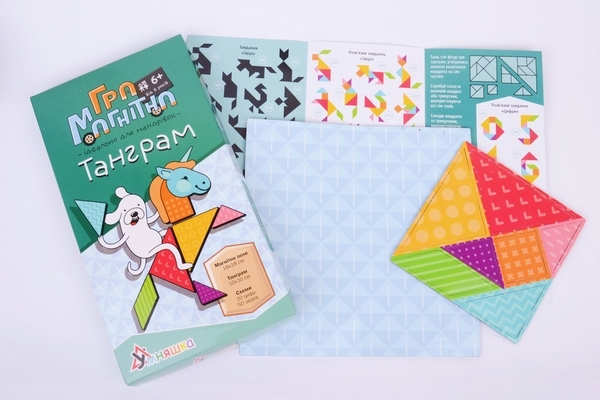 Настільна магнітна гра Умняшка Танграм (1487) - Pampik - 2