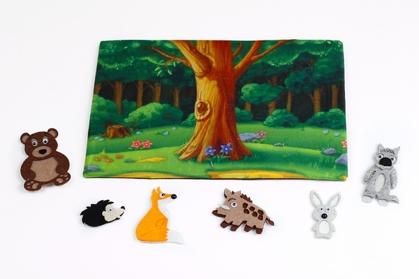 Развивающая игра из фетра Умняшка Лесные жители (ПФ-010) - Pampik - 4
