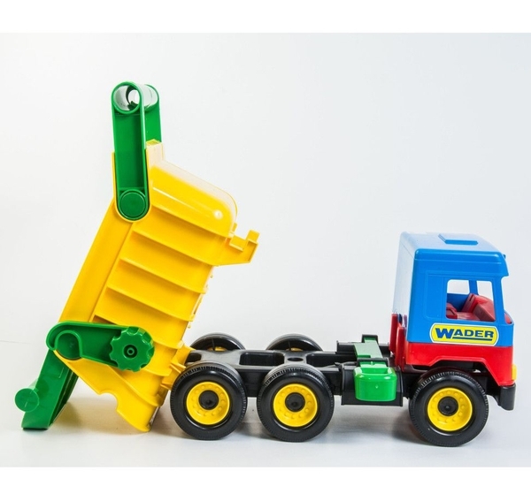 Самоскид Wader Middle truck City, жовтий з синім (39222) - Pampik - 4