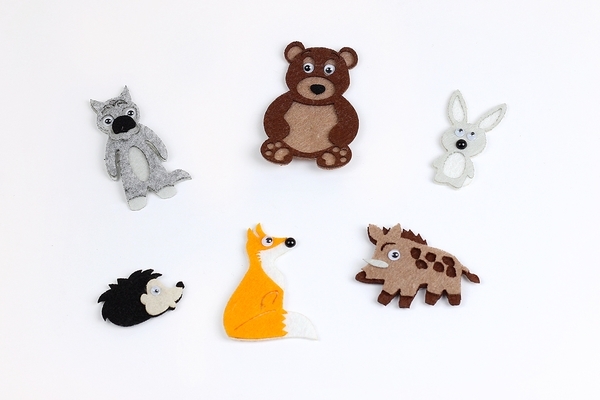 Развивающая игра из фетра Умняшка Лесные жители (ПФ-010) - Pampik - 6