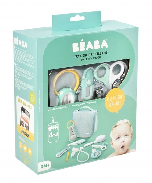 Косметичка и принадлежности Beaba, 9 предметов, зеленый (920330) - Pampik - 2