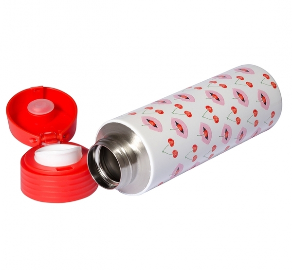 Термоc Yes Fancy, 420 мл, білий з червоним (707289) - Pampik - 2