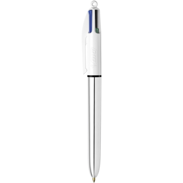 Шариковая ручка BIC 4 Colours Shine Silver автоматическая, 4 в 1, 1 шт. (919380) - Pampik - 3