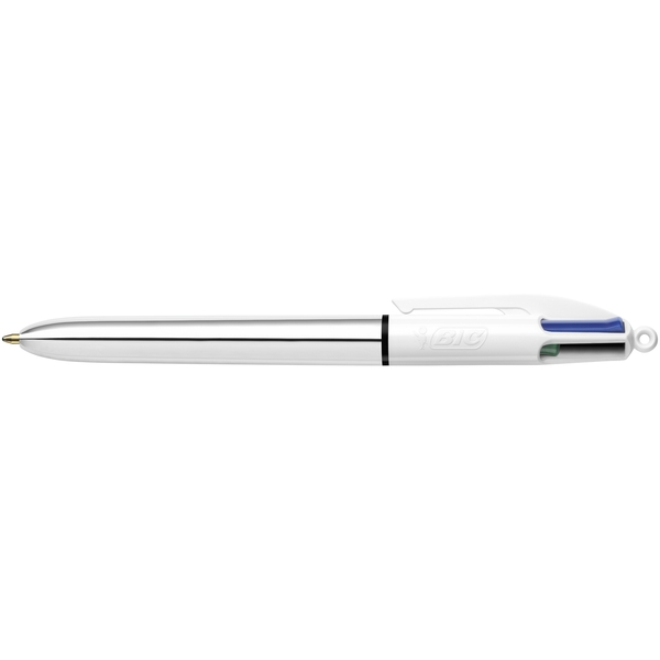 Шариковая ручка BIC 4 Colours Shine Silver автоматическая, 4 в 1, 1 шт. (919380) - Pampik - 2