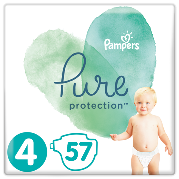 

Набор подгузников Pampers Pure Protection Maxi 4 (9-14 кг), 57 шт. (3 уп. по 19 шт