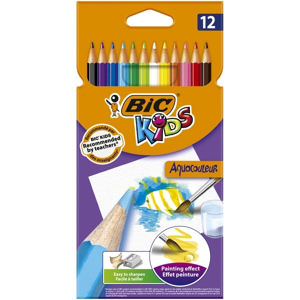 

Цветные карандаши BIC Kids Aquacouleur, 12 шт. (8575613