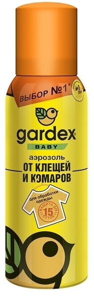Аэрозоль от клещей и комаров Gardex Baby, для детей, 100 мл