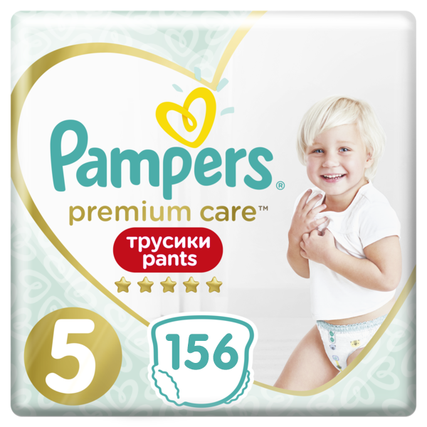 Акція на Набор подгузников-трусиков Pampers Premium Care Pants 5 (12-17 кг), 156 шт. (3 уп. по 52 шт.) від Pampik