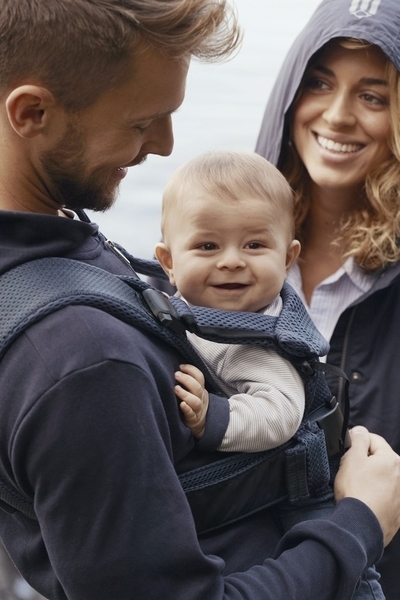 Рюкзак-кенгуру BabyBjorn Baby Carrier One Air Navy Blue Mesh, синій (98008) - Pampik - 3