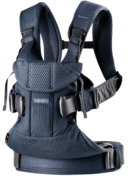 Рюкзак-кенгуру BabyBjorn Baby Carrier One Air Navy Blue Mesh, синій (98008) - Pampik - 2