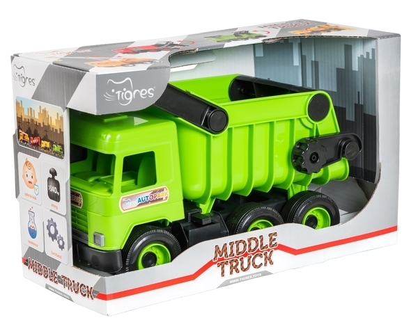 Самосвал Tigres Middle truck, зеленый (39482) - Pampik - 2