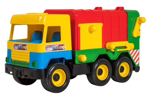 Мусоровоз Tigres Middle truck, желтый с красным (39224) - Pampik