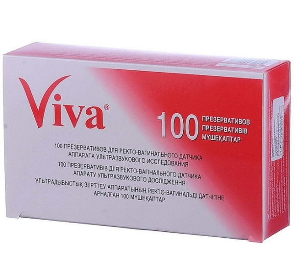 Презервативы латексные Viva для ультразвукового исследования, 100 шт. - Pampik