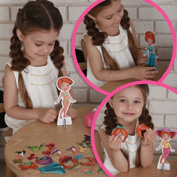 Набор магнитов Magdum Кукла с одеждой New look (ML4031-14 EN) - Pampik - 6