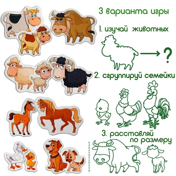 Набір магнітів Magdum Ферма сімейки (ML4031-21 EN) - Pampik - 5