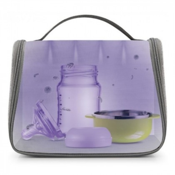 Портативний ультрафіолетовий універсальний стерилізатор-косметичка 59S UVC LED P11, сірий (P11) - Pampik - 4