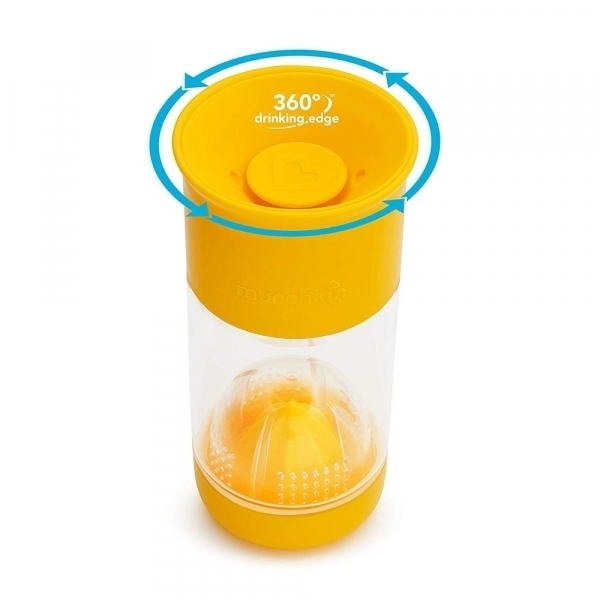 Подарок. Бутылка для воды и напитков Munchkin Miracle 360, с инфузером, 414 мл, желтый (011209.03) - Pampik - 3