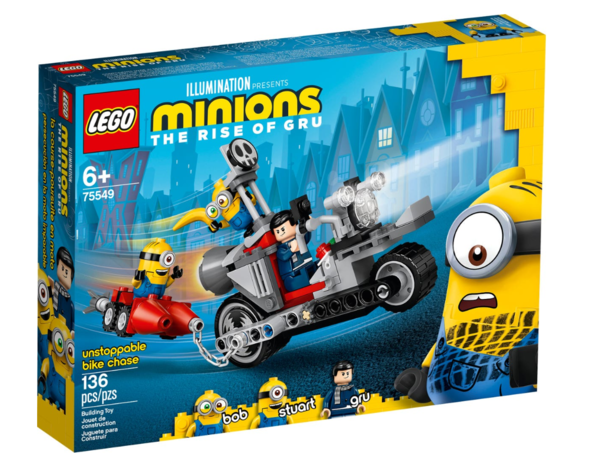 

Конструктор LEGO Minions Невероятная погоня на мотоцикле, 136 деталей (75549