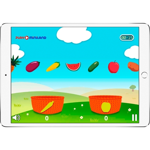 Великий ігровий набір овочів і фруктів Miniland, в контейнері, 35 шт. (30811) - Pampik - 4