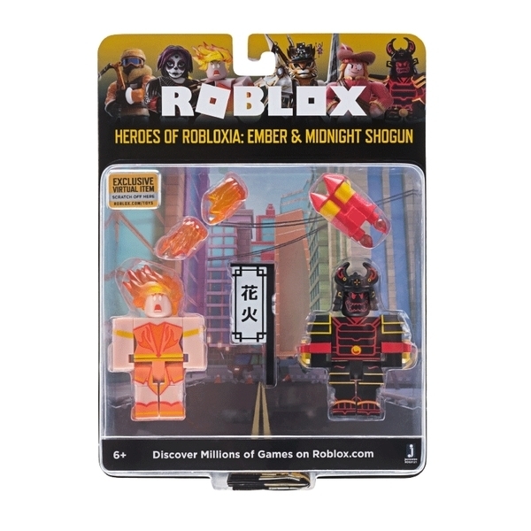 Ігрова колекційна фігурка Fortnite Jazwares Roblox Game Packs Heroes of Robloxia: Ember & Midnight Shogun W4, 2 шт. (ROG0121) - Pampik - 4
