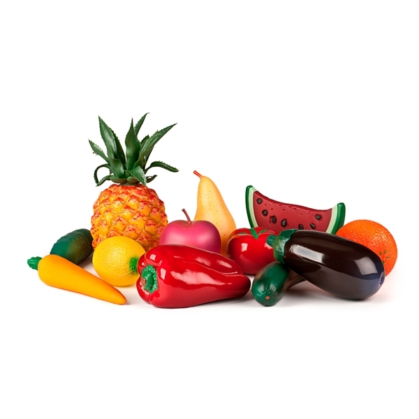 Великий ігровий набір овочів і фруктів Miniland, в контейнері, 35 шт. (30811) - Pampik - 3