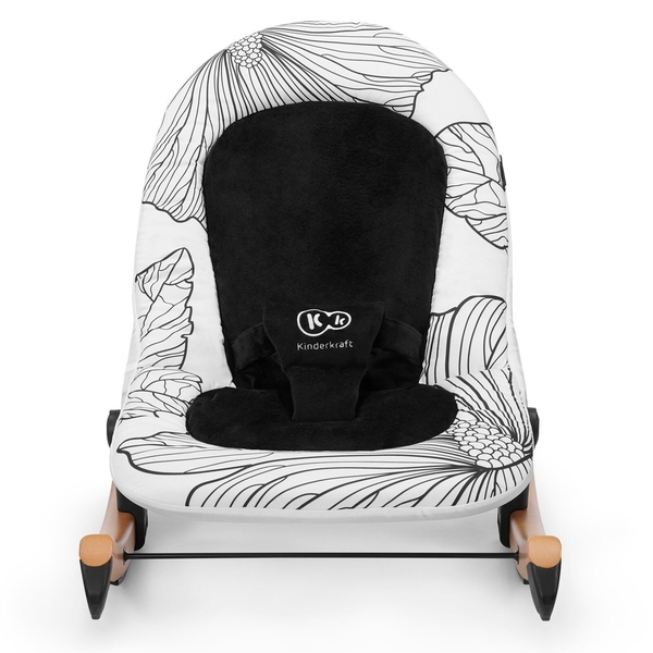 Шезлонг-гойдалка Kinderkraft Finio Black/White KKBFINOBLK0000, чорний з білим (00-00158786) - Pampik - 10