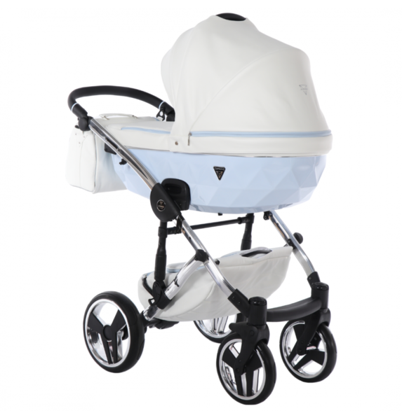 Універсальний візок 2 в 1 Junama Candy 02, білий з блакитним (J-Cy-02) - Pampik - 2