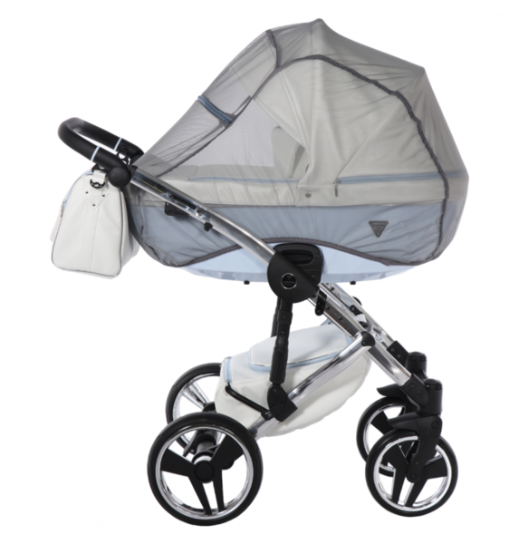 Універсальний візок 2 в 1 Junama Candy 02, білий з блакитним (J-Cy-02) - Pampik - 6