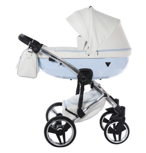 Універсальний візок 2 в 1 Junama Candy 02, білий з блакитним (J-Cy-02) - Pampik - 5
