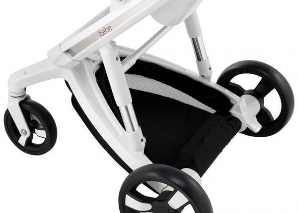 Універсальний візок 2 в 1 Ibebe i-stop 02, чорний на білій рамі (ib-is-02) - Pampik - 5
