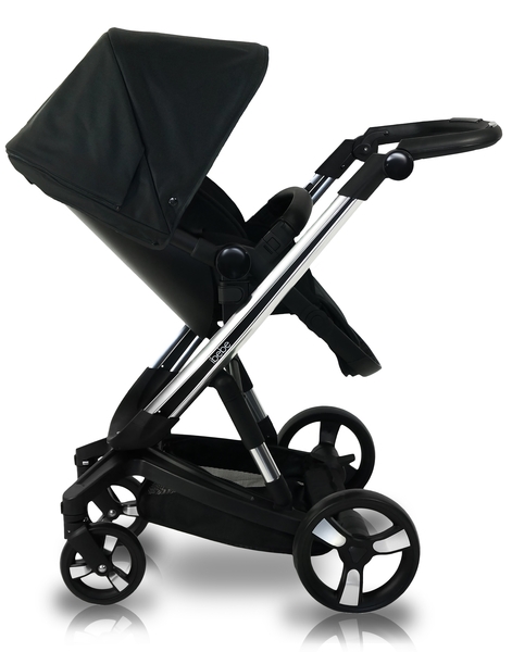 Універсальний візок 2 в 1 Ibebe i-stop 07, чорний на сріблястій рамі (ib-is-07) - Pampik - 4