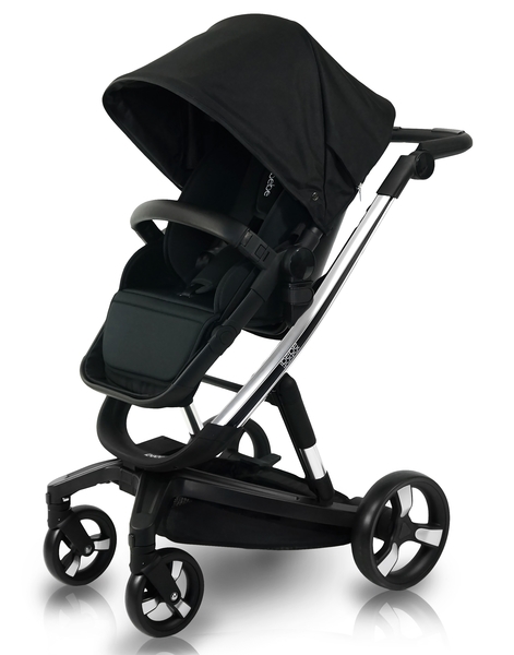 Універсальний візок 2 в 1 Ibebe i-stop 07, чорний на сріблястій рамі (ib-is-07) - Pampik - 3