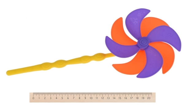 Набор для игры с песком Same Toy с Воздушной вертушкой, синее ведро, 9 предметов (HY-1206WUt-3) - Pampik - 6