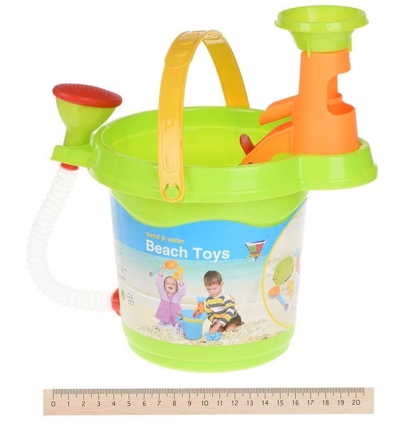Набір для гри з піском Same Toy Ведерко салатовое, 6 предметів (969Ut-2) - Pampik - 2