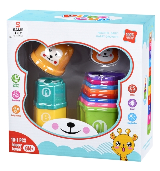 Набір для гри з піском Same Toy Чашки, 10 предметів (618-2Ut) - Pampik - 4