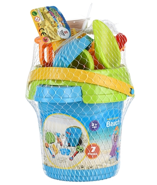 Набор для игры с песком Same Toy Ведерко голубое, 6 предметов (969Ut-1) - Pampik - 5