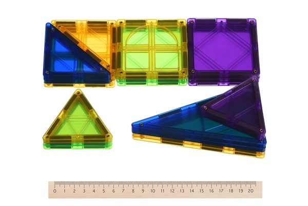 Магнітний конструктор Magplayer Магнітні плитки, 32 елемента (MPL-32) - Pampik - 6