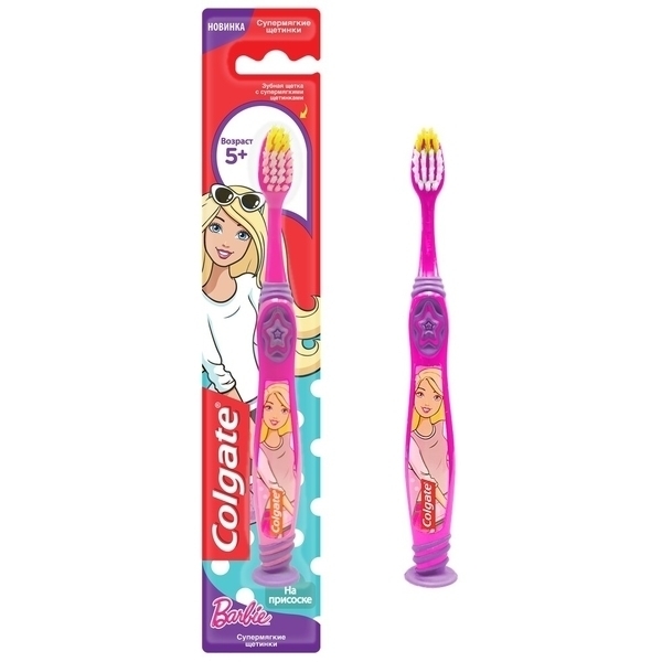 

Зубная щетка Colgate Барби, 5+, розовый (CN00202B