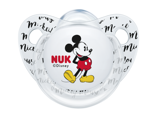 Ортодонтическая силиконовая пустышка Nuk Trendline Disney Mickey, 0-6 мес., красный и белый, 2 шт. (10175209) - Pampik - 2