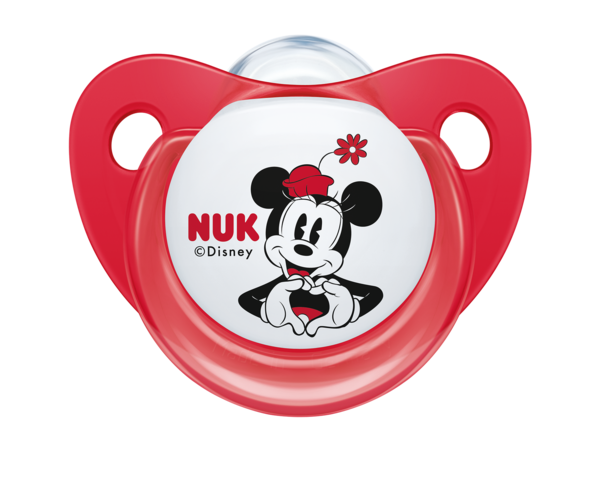 Ортодонтическая силиконовая пустышка Nuk Trendline Disney Mickey, 6-18 мес., красный и белый, 2 шт. (10176212) - Pampik - 3